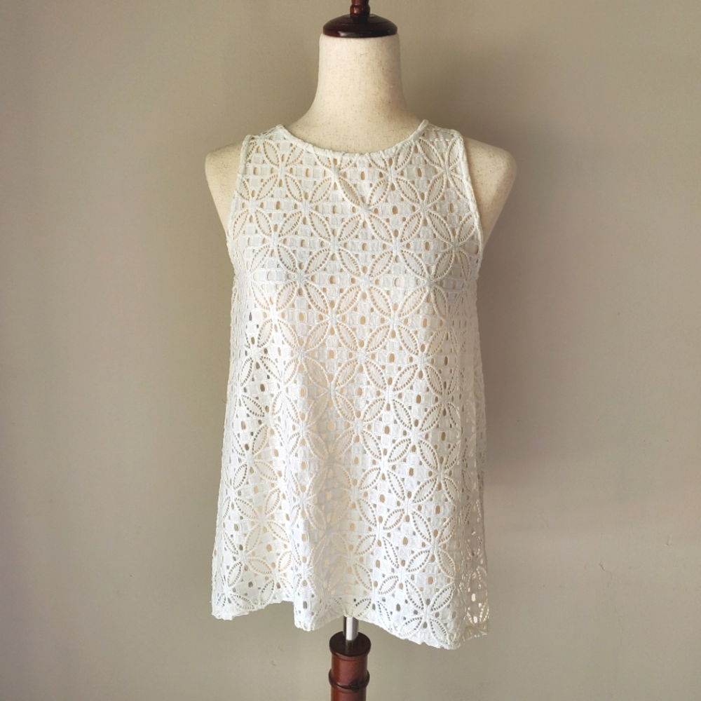 Summer Kensie Small Sheer Open Back Swimsuit Cover Top